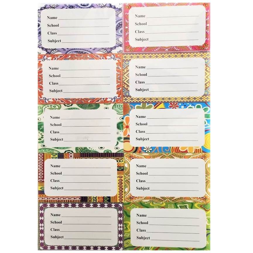 Sticker for school note book